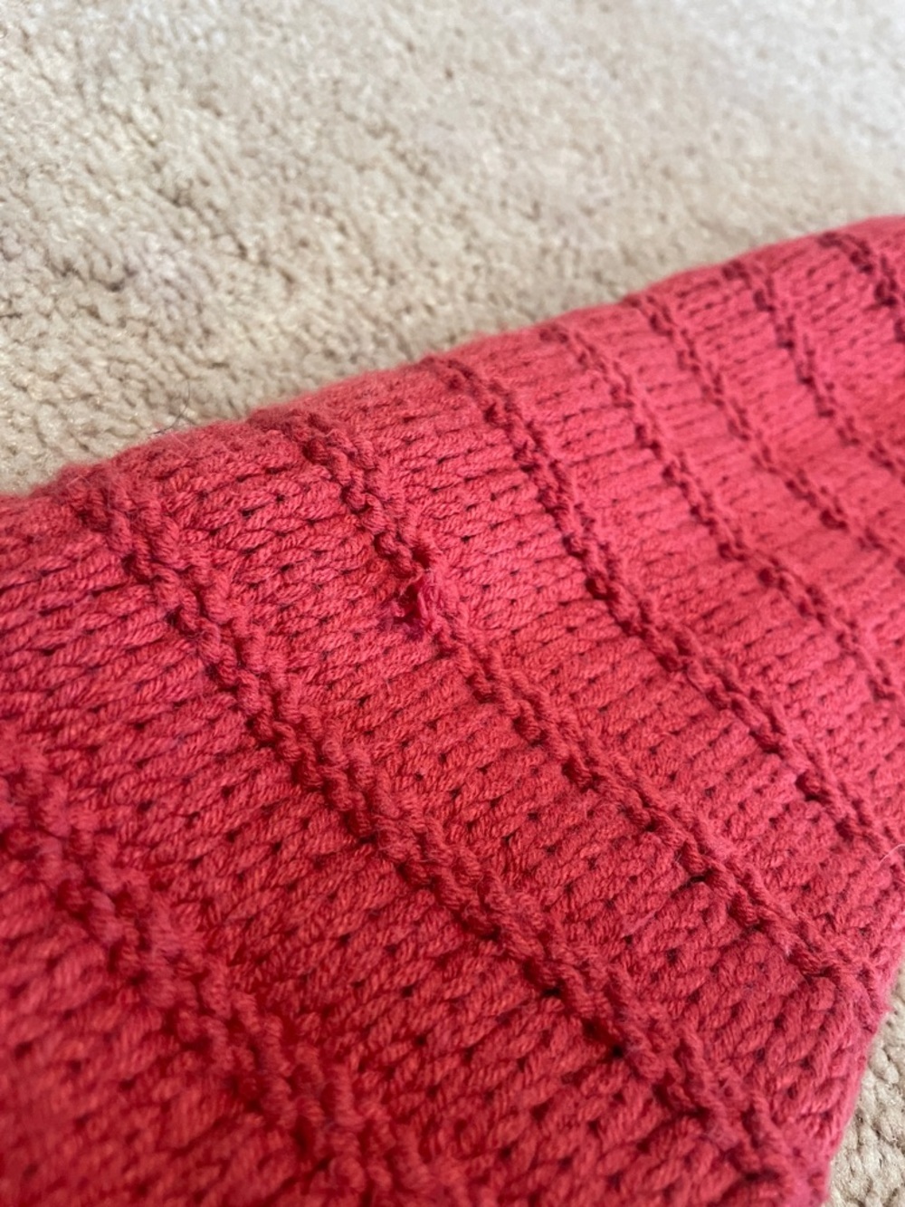 LOFT Red Knit Button-Front Cardigan - Picture 3 of 4